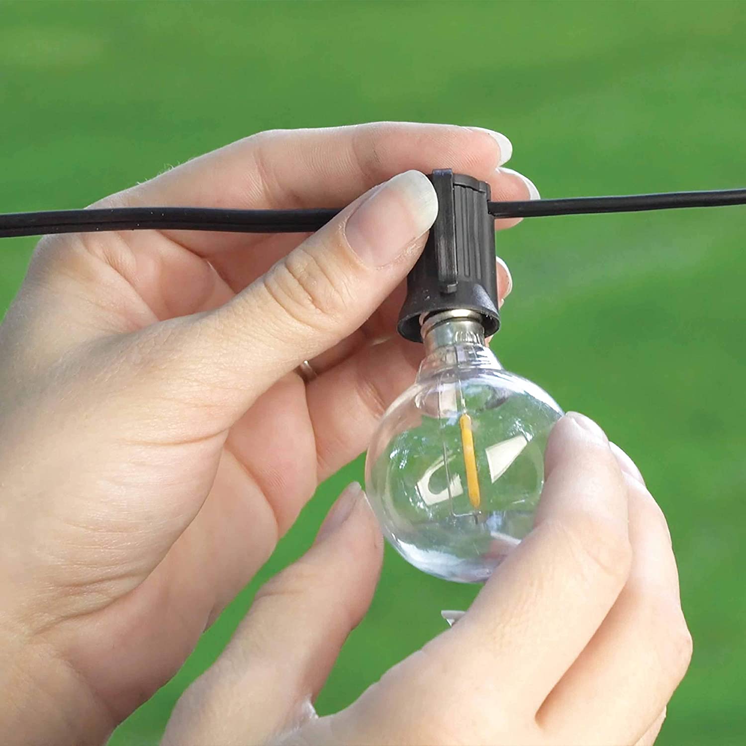 Mr. Beams LED Indoor/Outdoor String Lights, 50ft, Black, FOB KS