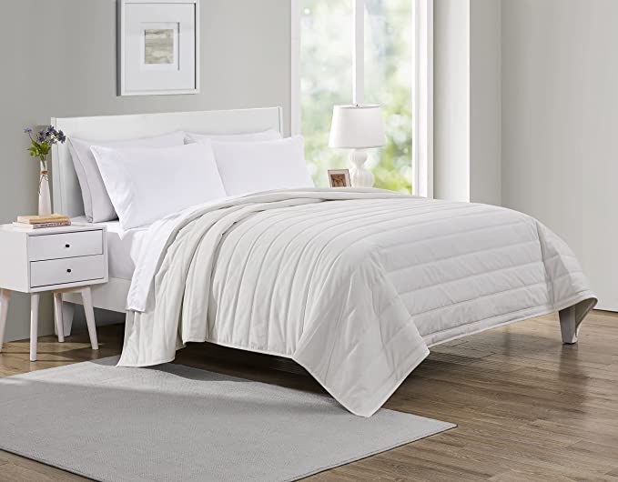 Tahari Home King Quilt, Ultra-Soft Quilted Velvet Bedding, FOB KS