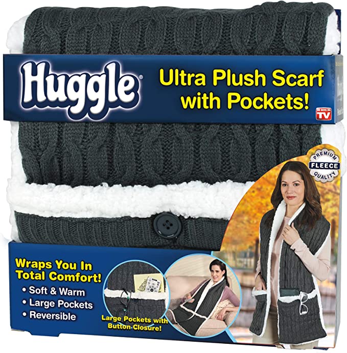 Ontel Huggle Scarf, Grey, One Size, FOB KS