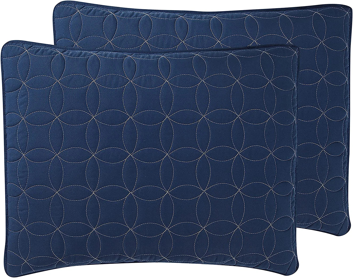VCNY Home 5 Piece Hayden Quilt Set, Navy/Grey, FOB KS