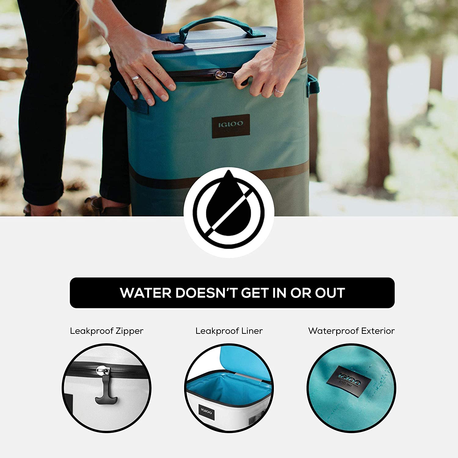 Igloo Reactor Lid Backpack 24 Can Cooler, Brown Box, FOB KS