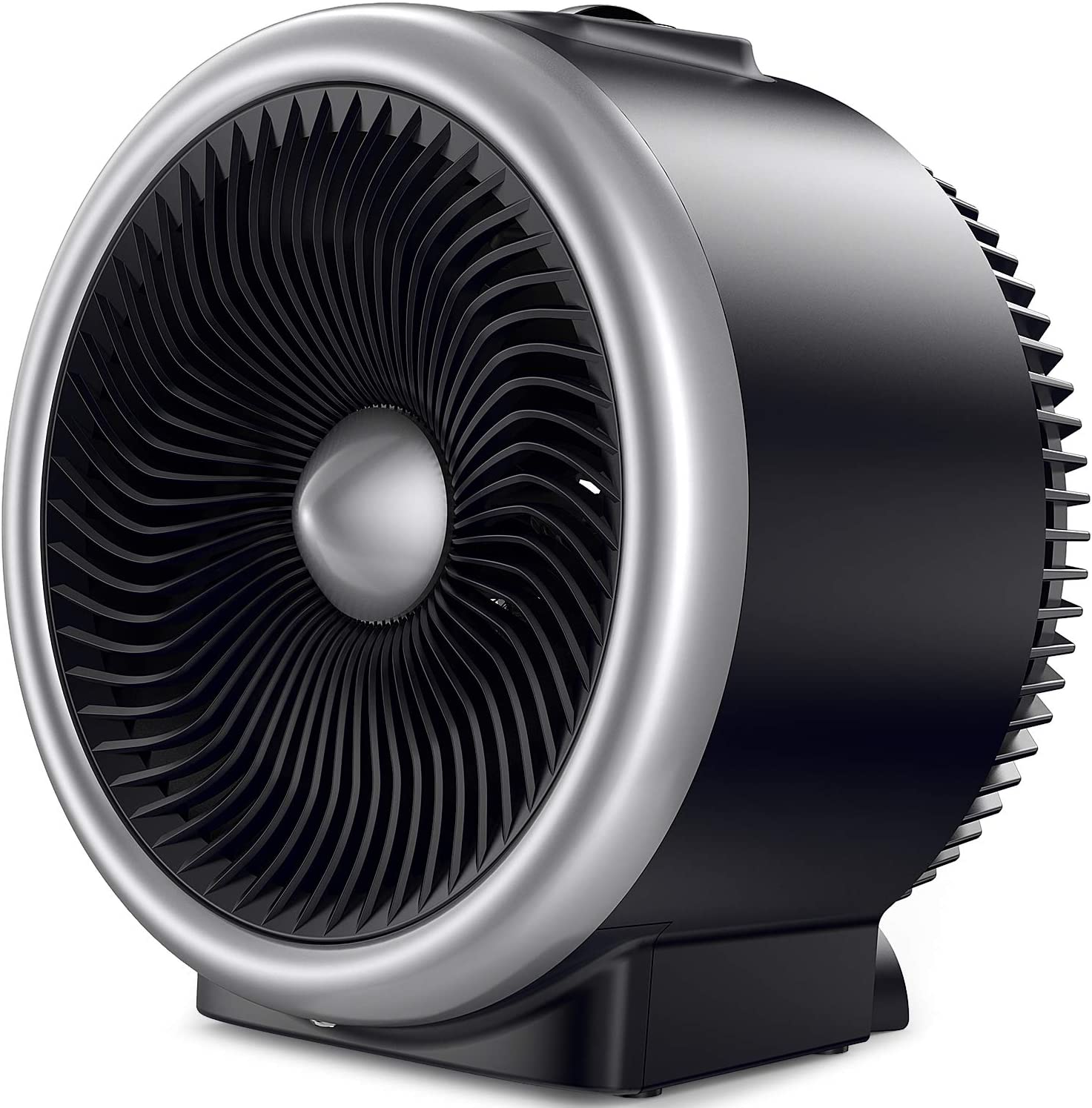 Pelonis Portable Cooling Vortex Space Heater, 2 in 1 Cooling & Heating Fan, Quiet, with Auto Shut Off Tip-Over & Overheat Protection (Silver)