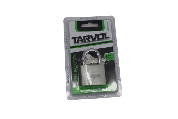 TARVOL Steel Padlock with Keys (Heavy Duty Security) Safely Lock Interior or Exterior Gates, Sheds, Lockers, Bikes, Tool Box, or Containers. Includes 3 Master Keys