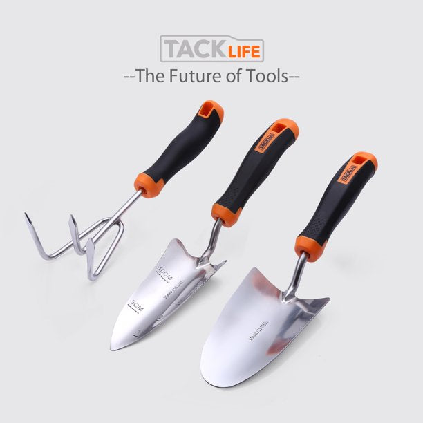 TACKLIFE Garden Tool Set, 3 Piece Stainless Steel Heavy Duty Gardening Kit, FOB KS