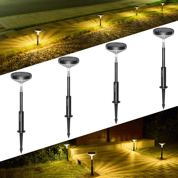 Litom Solar Pathway Lights, 4 Pack, FOB KS