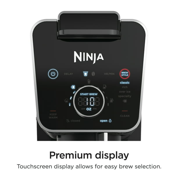 Ninja® DualBrew Specialty Coffee System, Single-Serve, K-Cup Pod Compatible, 12-Cup Drip Coffee Maker, Glass Carafe, Factory Refurbished, FOB KS