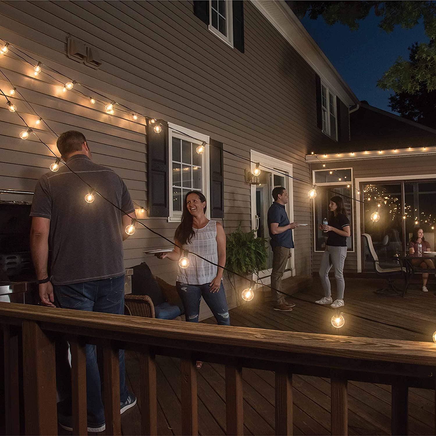 Mr. Beams LED Indoor/Outdoor String Lights, 50ft, Black, FOB KS