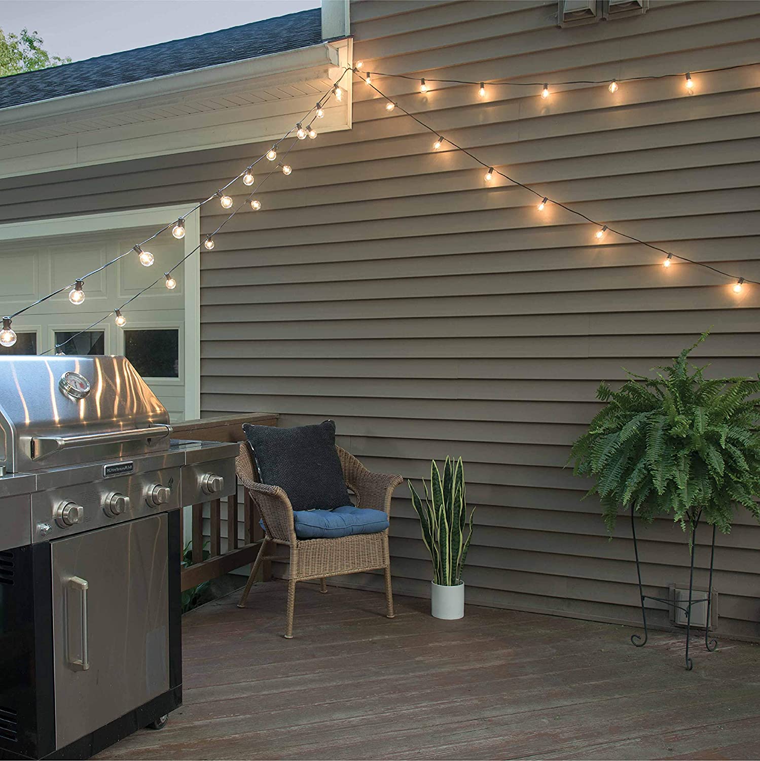 Mr. Beams LED Indoor/Outdoor String Lights, 50ft, Black, FOB KS