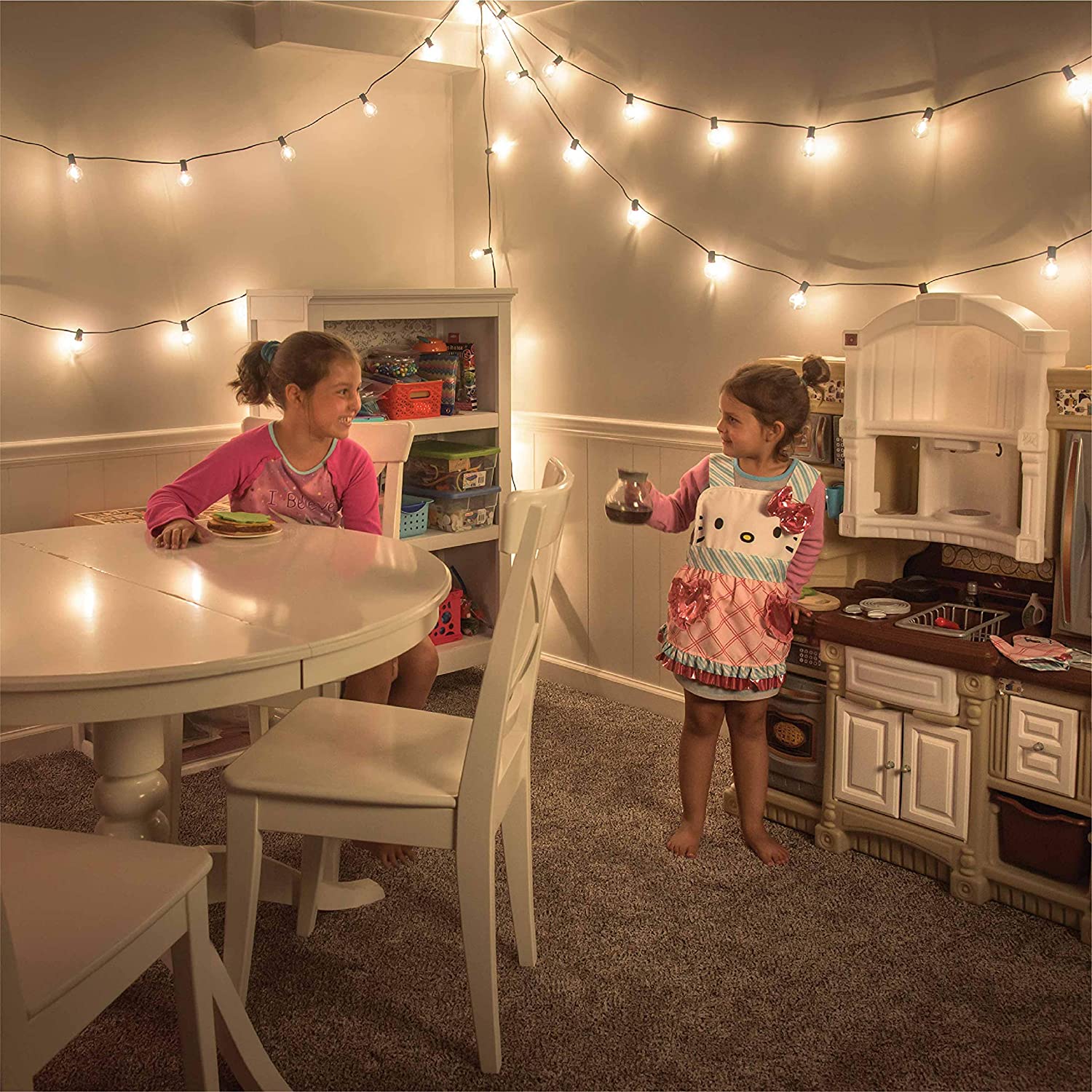 Mr. Beams LED Indoor/Outdoor String Lights, 50ft, Black, FOB KS