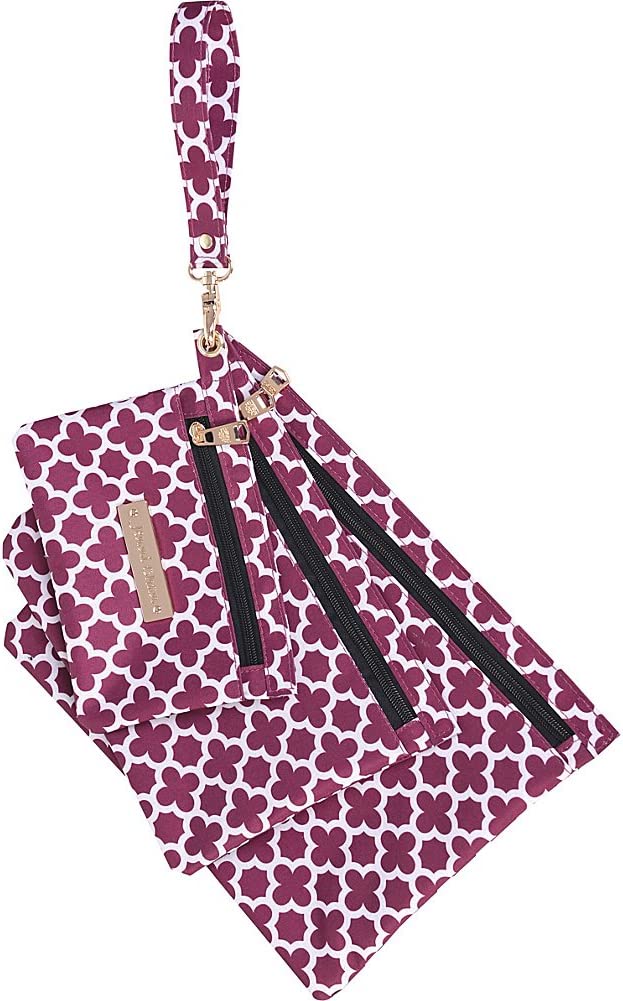 Jenni Chan Aria Broadway Clutch 3-Piece Set, Cranberry, Green or Grey