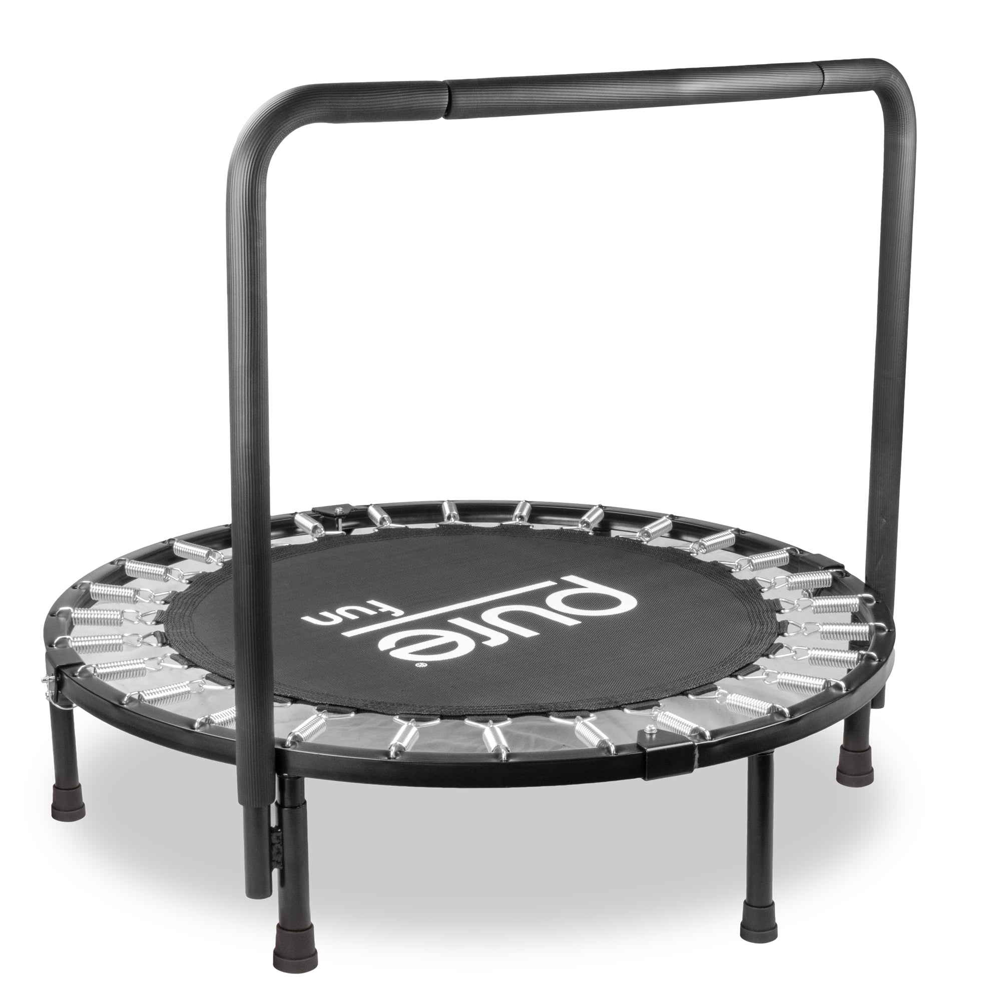 Pure Fun 36-inch Monster Plush Jumper Kids Trampoline with Handrail, Includes Pillow and Slippers, 75lb Weight Limit