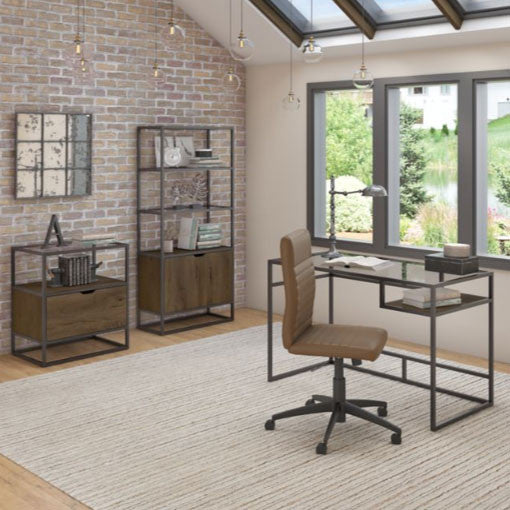 Bush Anthropology Glass Writing Desk 48"