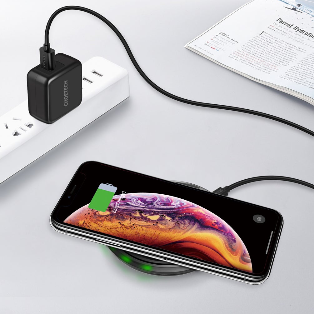 Choetech Qi Certified 7.5W Fast Wireless Charger, FOB KS