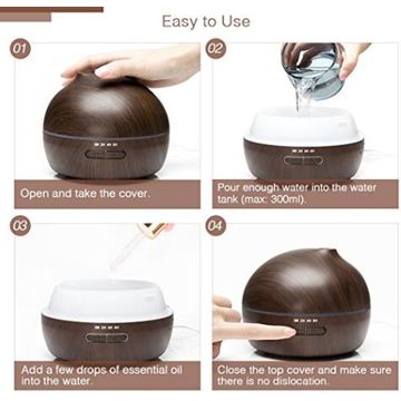 VicTsing Cool Mist Humidifier Ultrasonic Aroma Essential Oil Diffuser, Retail Box, FOB KS
