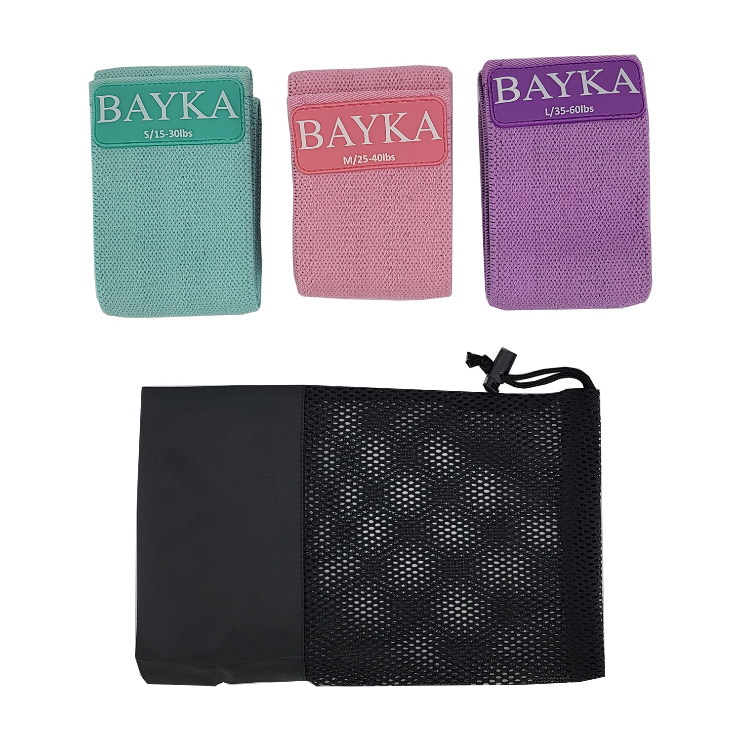 Bayka Resistance Bands for Women, Set of 3 Bands, FOB KS