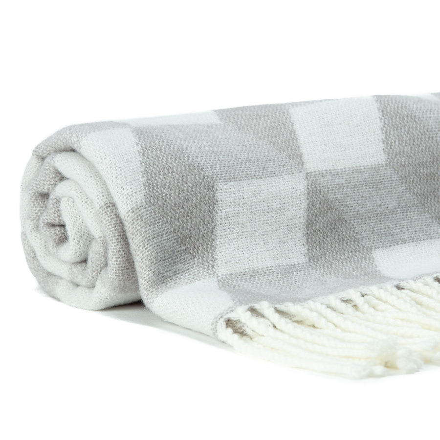 Chanasya Geometric Cube Fringe Throw Blanket, FOB KS
