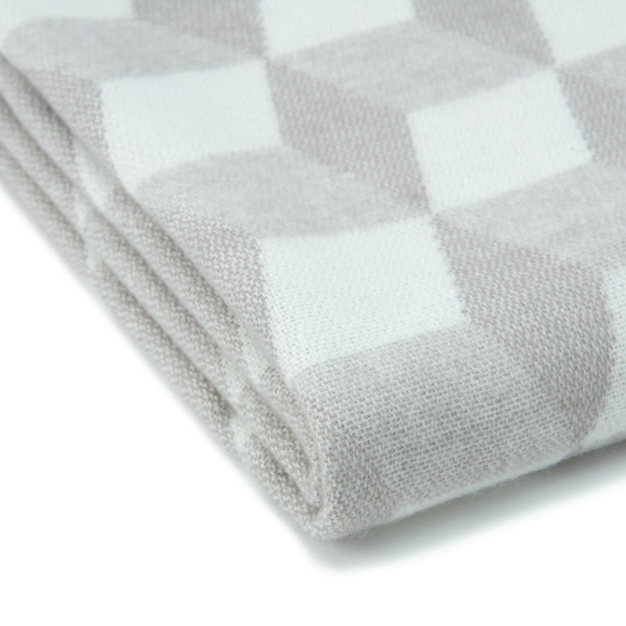Chanasya Geometric Cube Fringe Throw Blanket, FOB KS