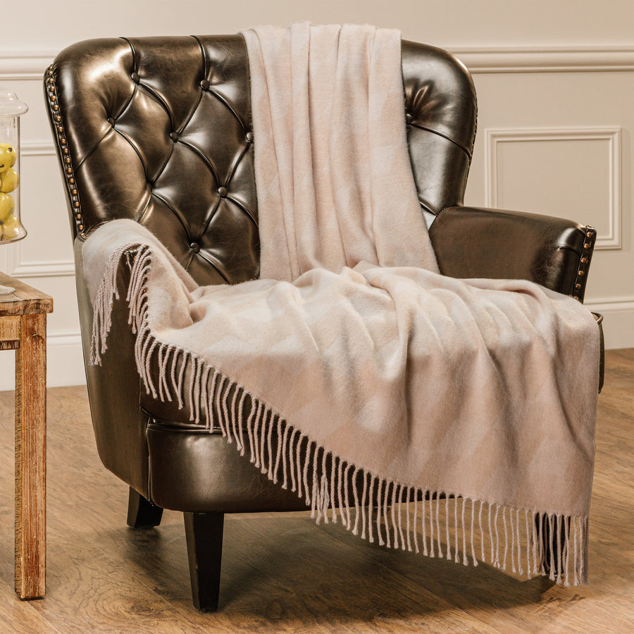 Chanasya Geometric Cube Fringe Throw Blanket, FOB KS