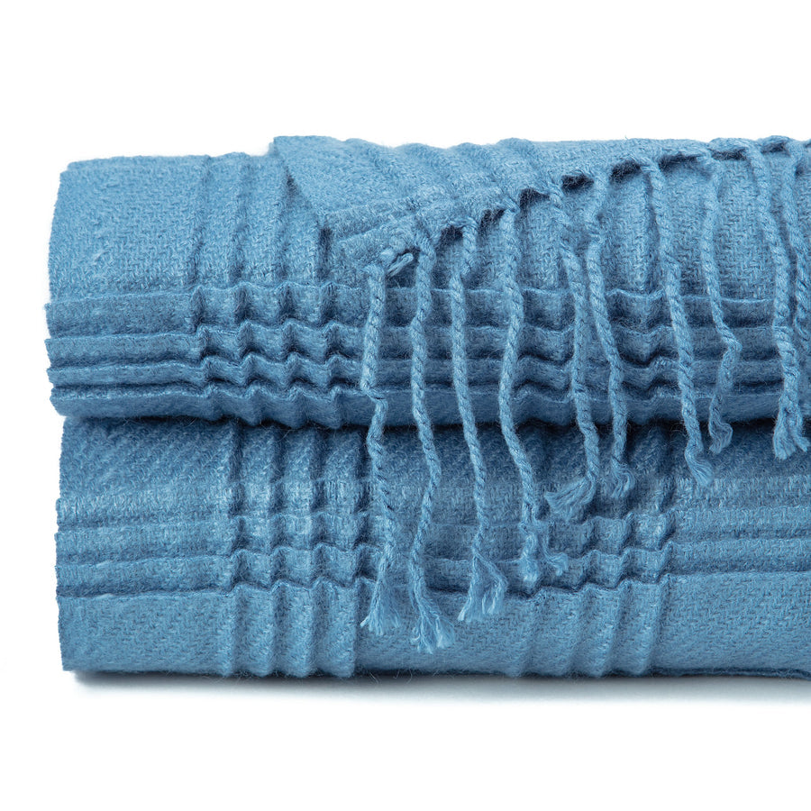 Chanasya Pleated Plaid Throw Blanket, FOB KS