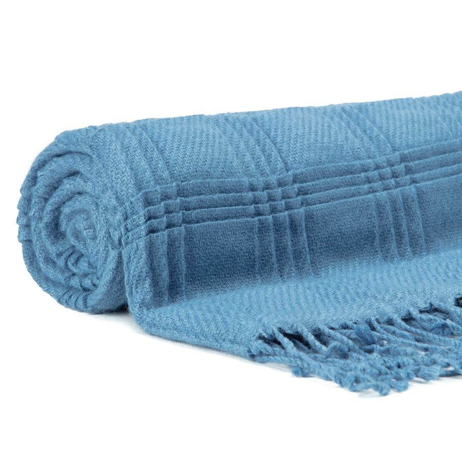 Chanasya Pleated Plaid Throw Blanket, FOB KS