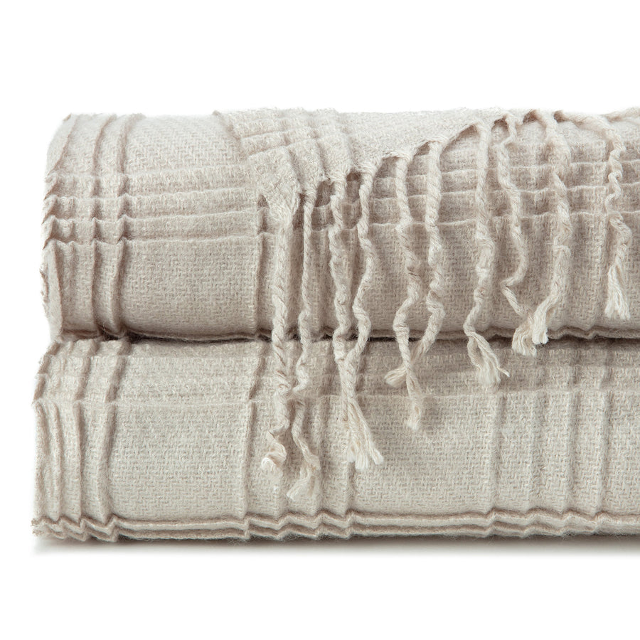 Chanasya Pleated Plaid Throw Blanket, FOB KS