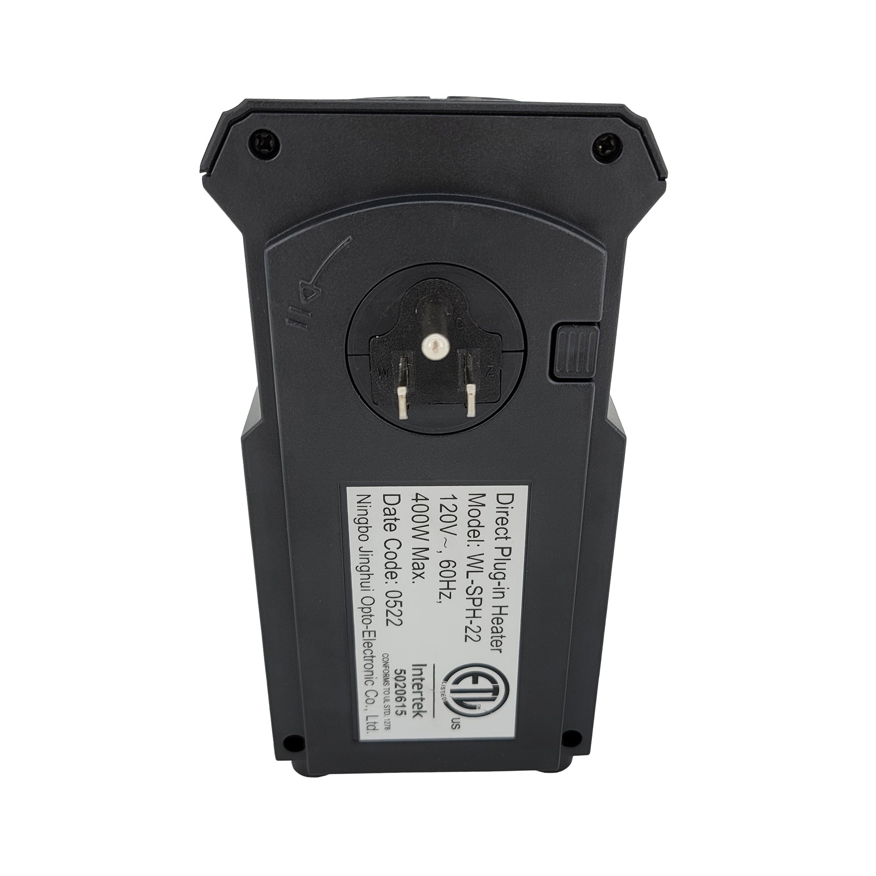 Warm-Living 400W Personal Digital Programmable Plugin Heater With Remote,  Black, FOB KS