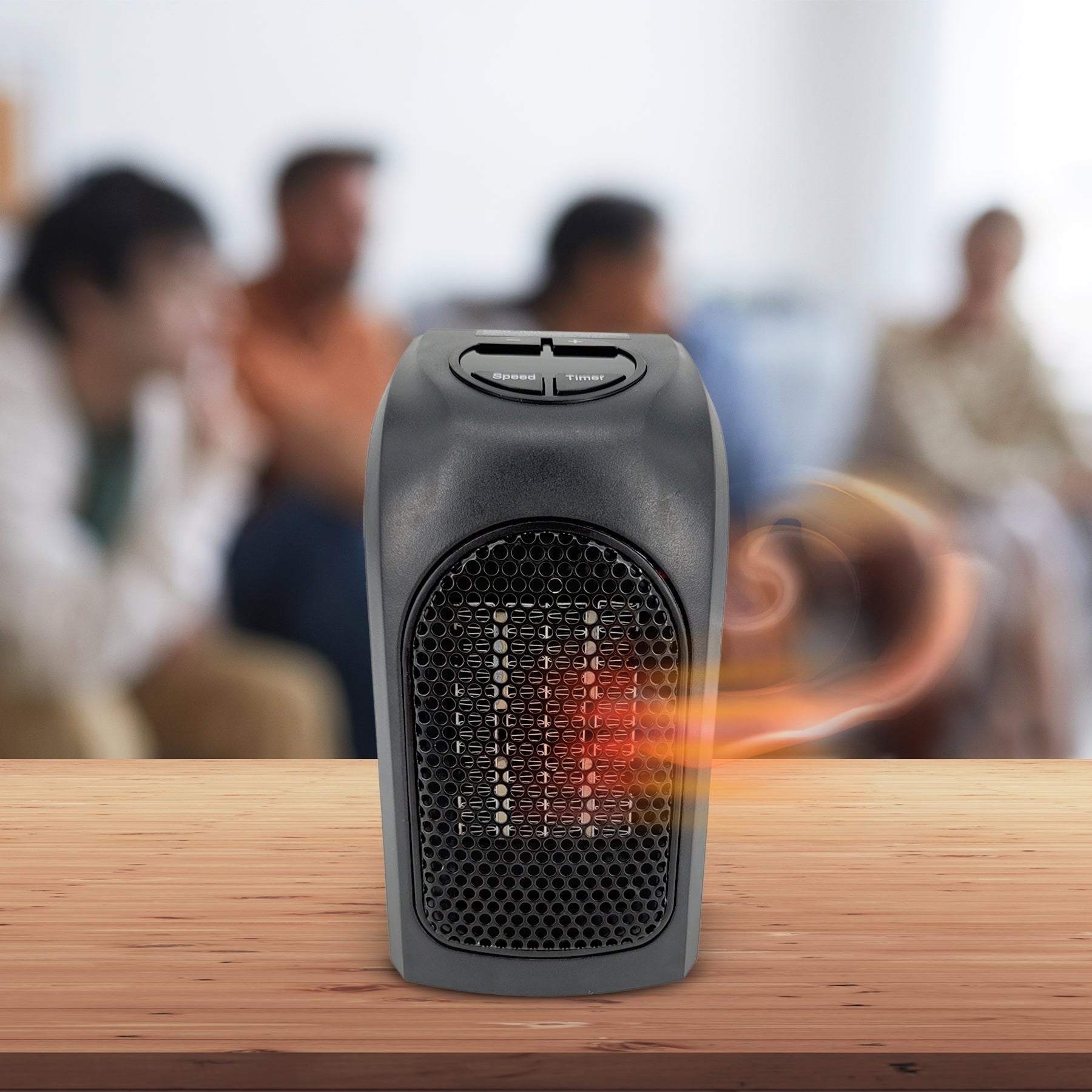 Warm-Living 400W Personal Digital Programmable Plugin Heater With Remote,  Black, FOB KS
