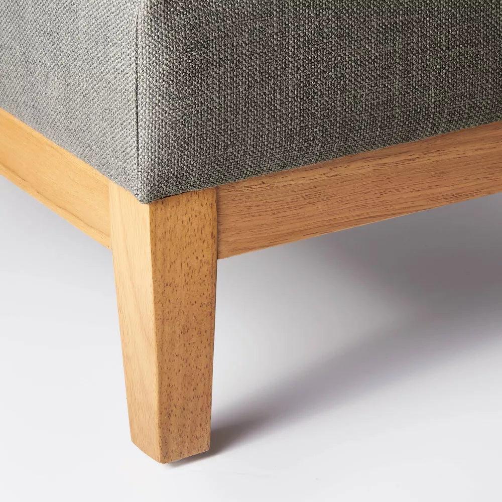 Threshold Woodland Hills Wood Base Large Ottoman designed with Studio McGee, FOB KS