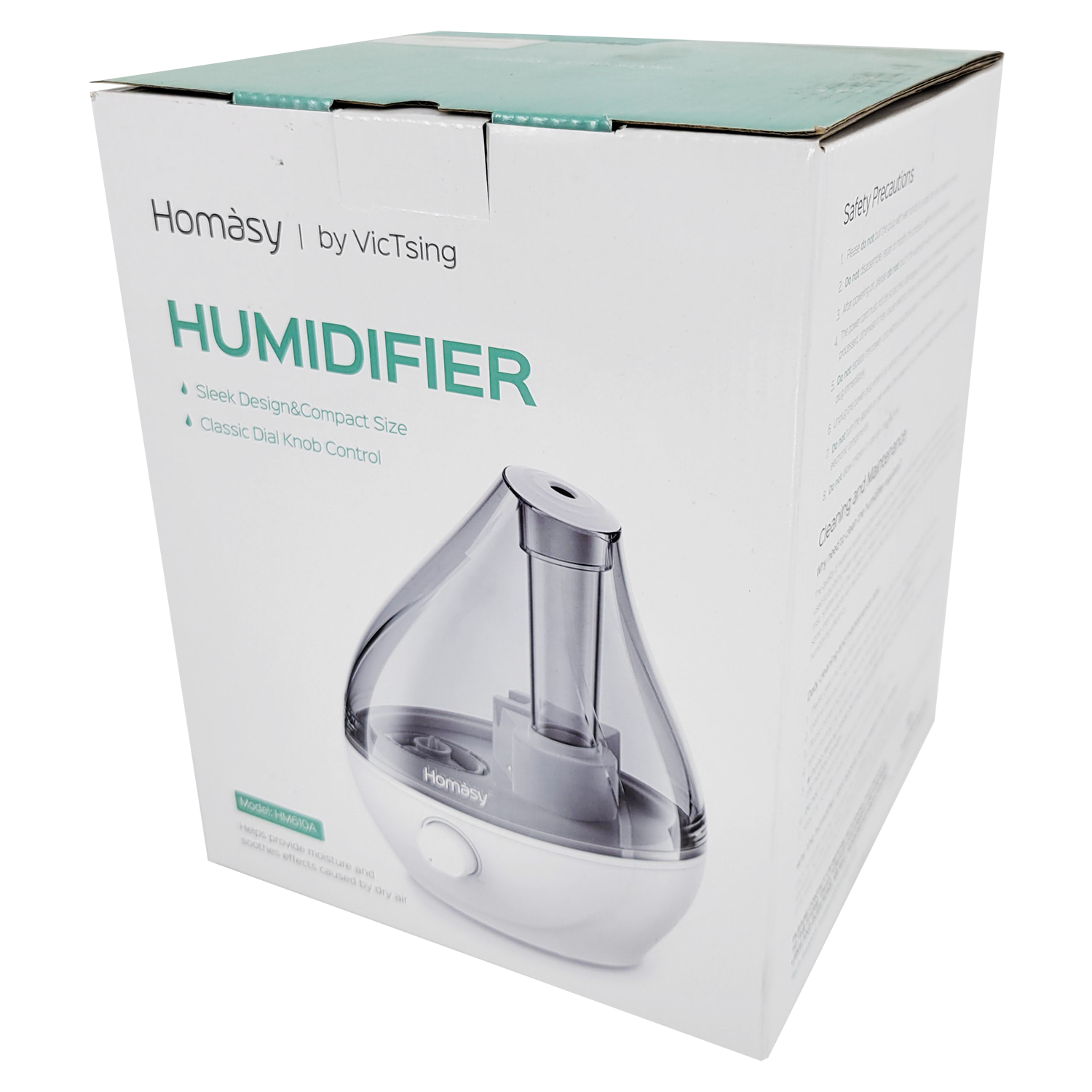 Homasy Cool Mist Humidifier, Retail Box, FOB KS