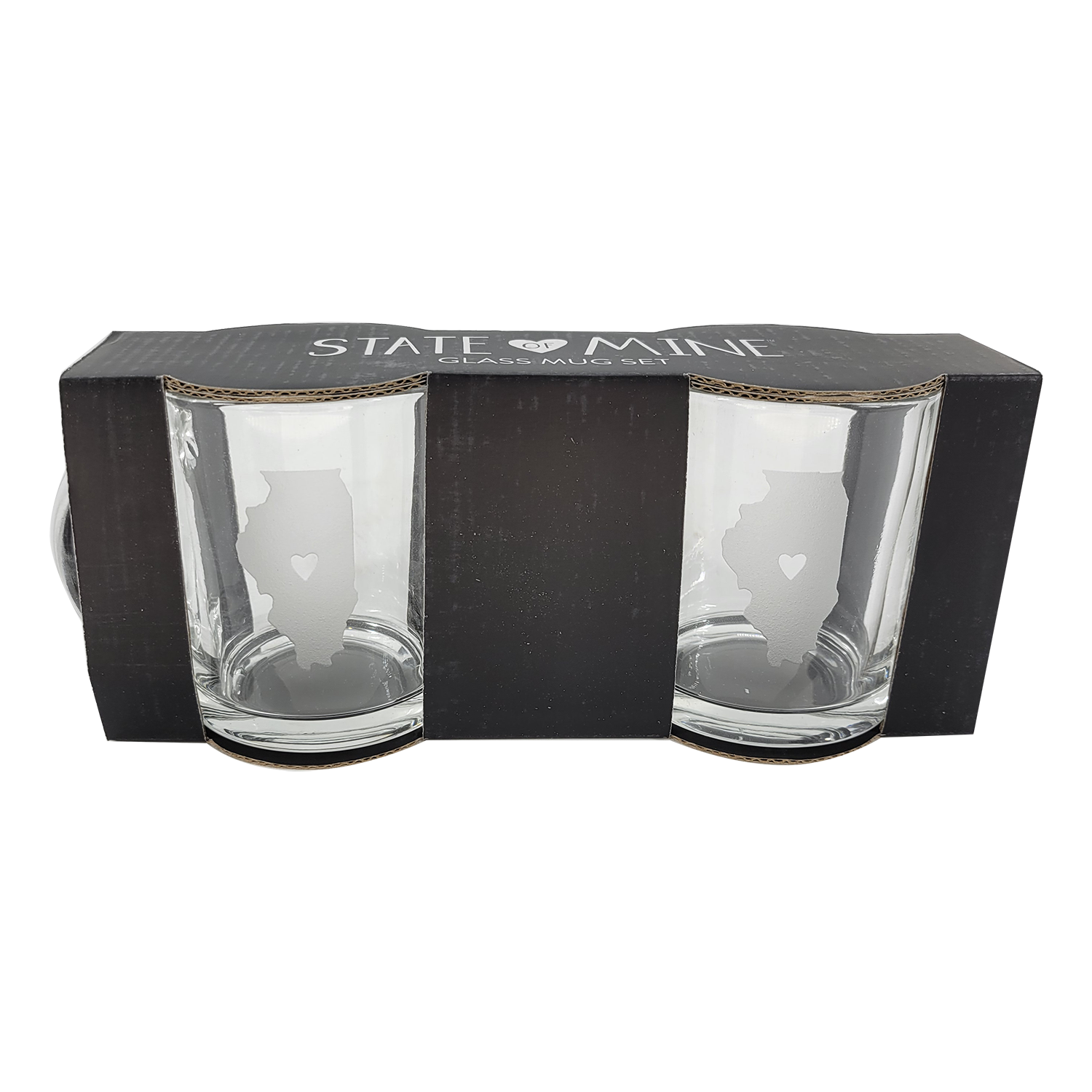 State of Mine Glass Mugs (Multiple Styles), Retail Box (2-Glass Set), FOB KS