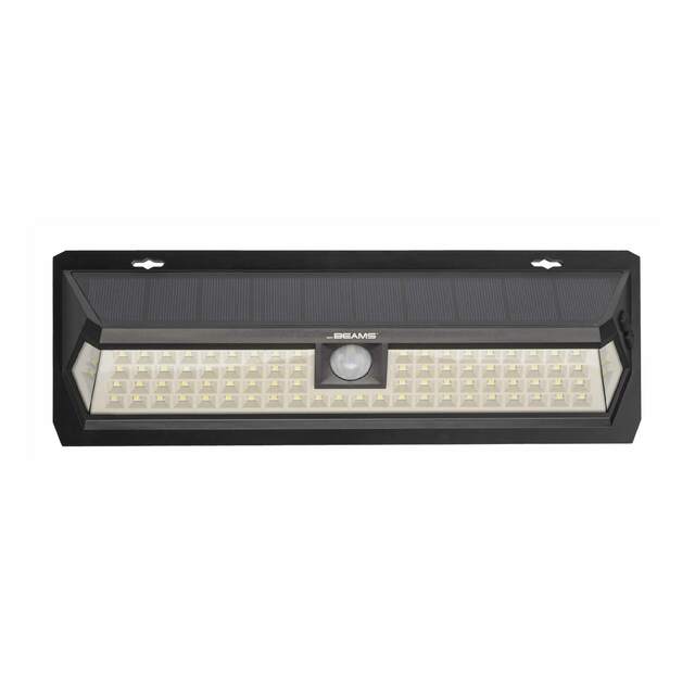 Mr. Beams 120-Degree 445-Lumen Black Solar LED Outdoor Motion-Activated Flood Light, FOB KS