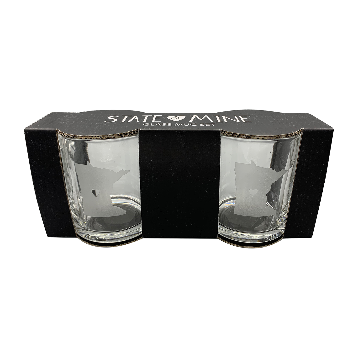 State of Mine Glass Mugs (Multiple Styles), Retail Box (2-Glass Set), FOB KS