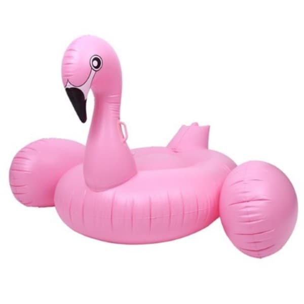 Aleko Inflatable Flamingo Pool Float with Grip Handles, FOB KS