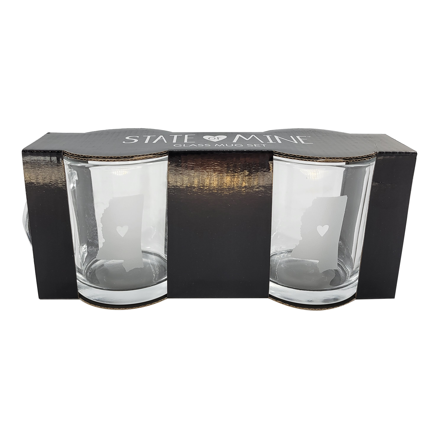 State of Mine Glass Mugs (Multiple Styles), Retail Box (2-Glass Set), FOB KS