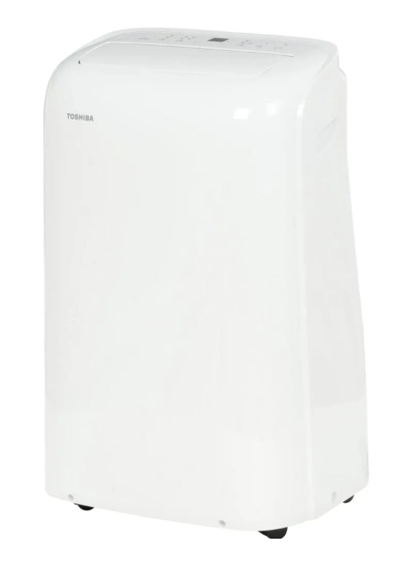 Toshiba 10,000 BTU (7,500 BTU, DOE) 115-Volt Portable AC with Dehumidifier Function and Remote Control in White, Factory Refurbished, FOB KS