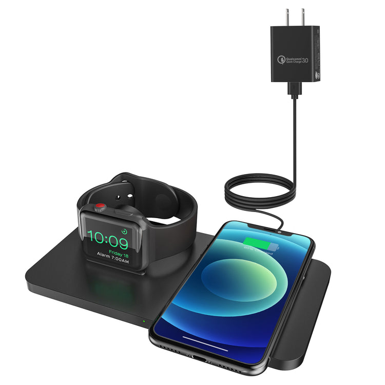 Seneo 2 in 1 Wireless Charger With QC 3.0 Adapter, FOB KS