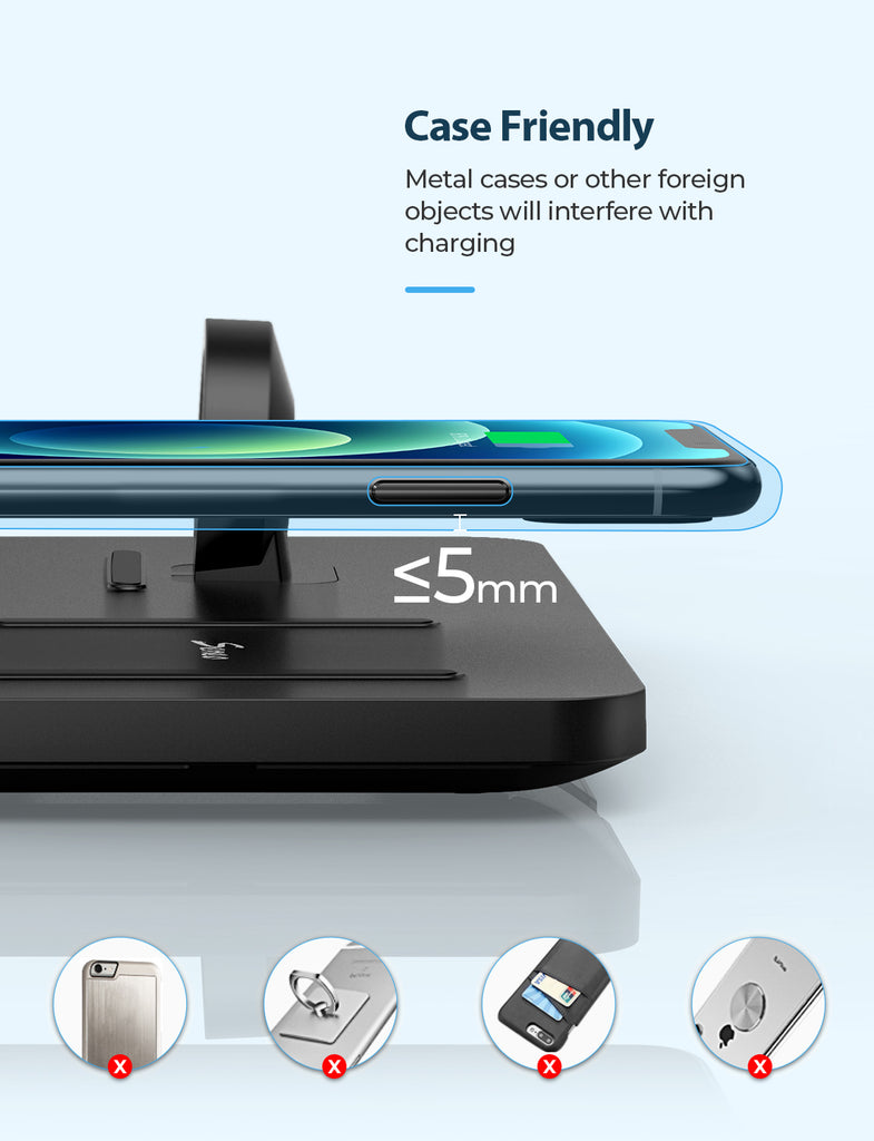 Seneo 2 in 1 Wireless Charger With QC 3.0 Adapter, FOB KS