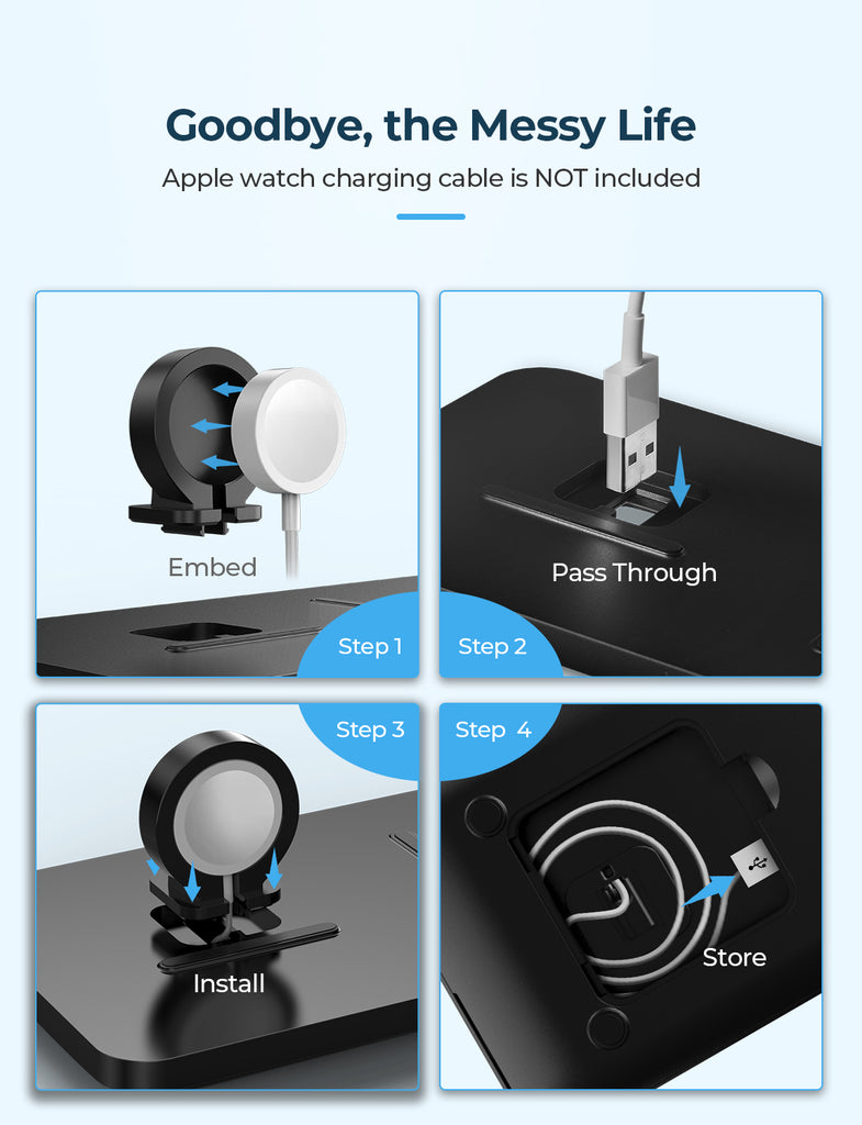 Seneo 2 in 1 Wireless Charger With QC 3.0 Adapter, FOB KS
