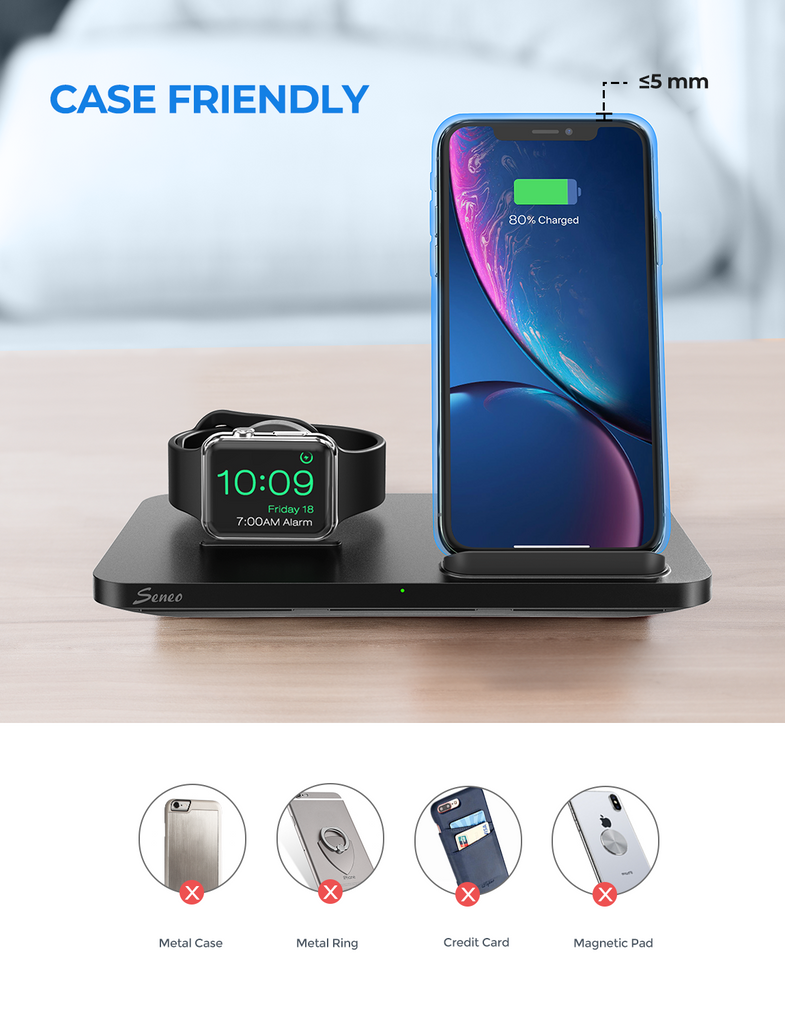 Seneo 2 in 1 Wireless Charging Stand, FOB KS