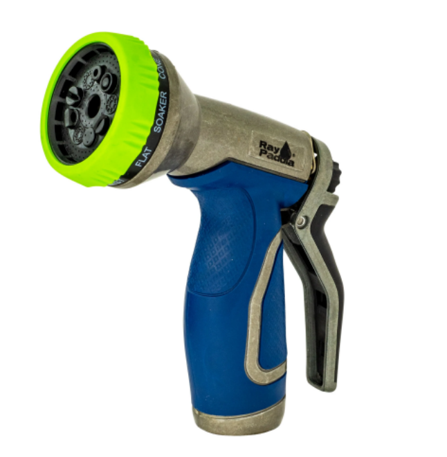 Ray Padula PRO Ultra Heavy-Duty Metal Rear Trigger 8-Pattern Hose Nozzle, FOB KS