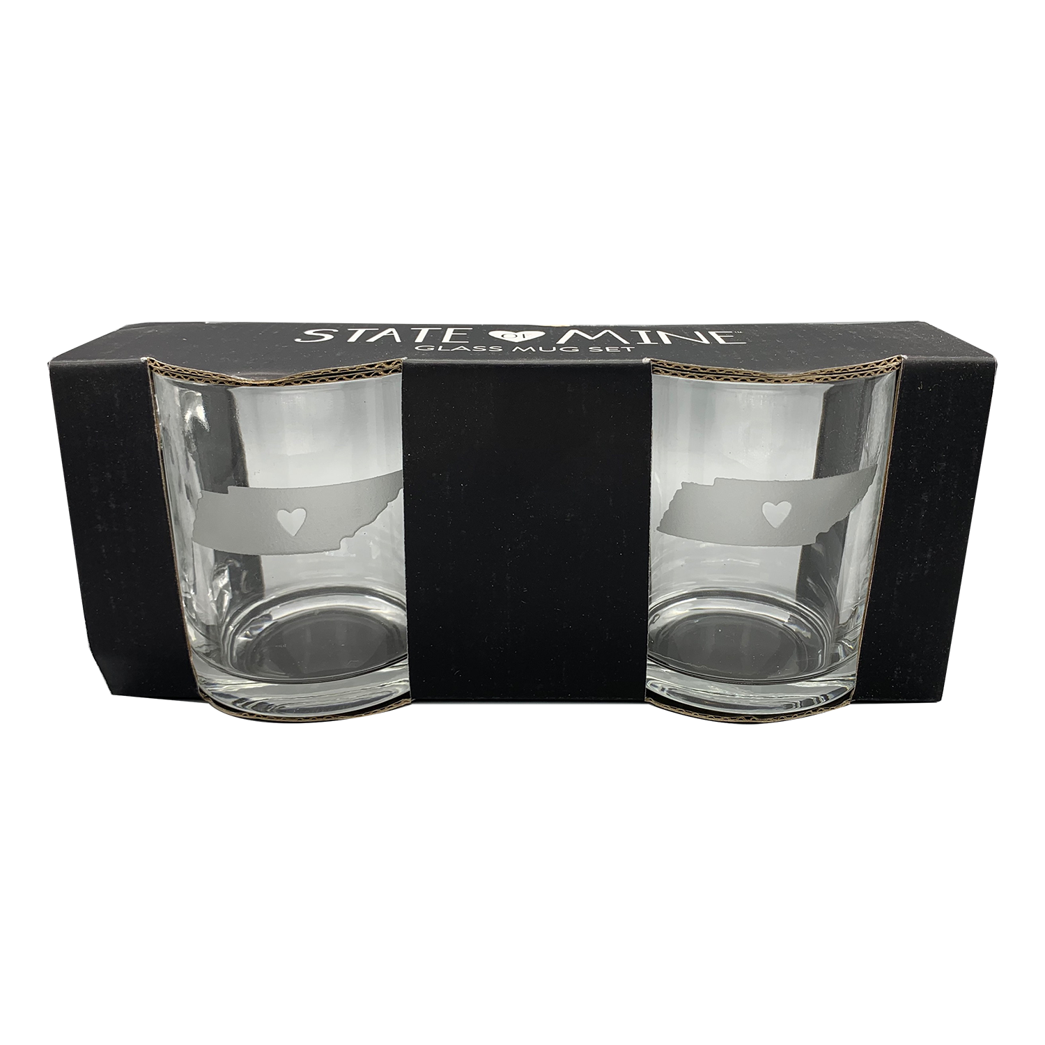 State of Mine Glass Mugs (Multiple Styles), Retail Box (2-Glass Set), FOB KS