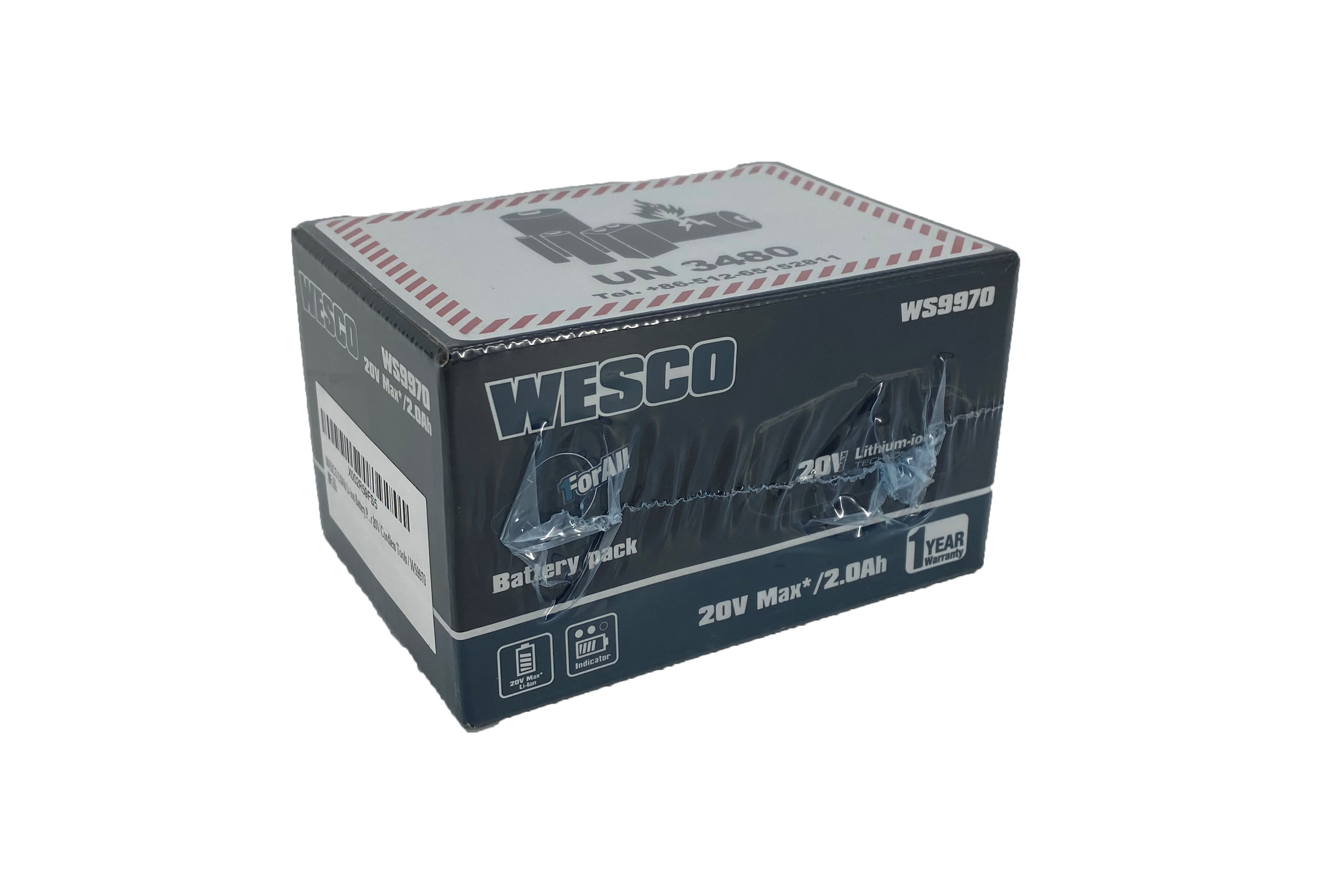 WESCO 2.0Ah Li-ion Battery Pack for 20V Cordless Tools