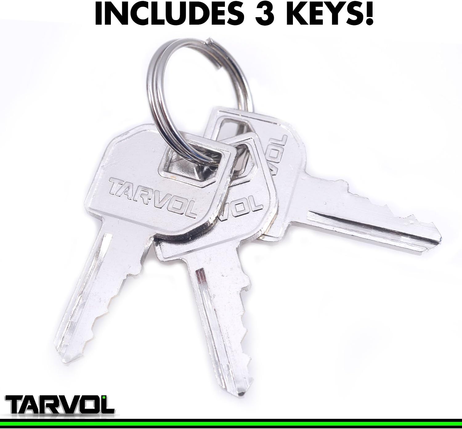 Tarvol Mini Luggage Lock Set (Heavy Duty Brass) - Set Includes 3 Small Keys - Perfect Padlock for Securing Your Suitcase, Jewelry Boxes, Gym Locker, Tote, Mini Fridge, Cabinet, and More!
