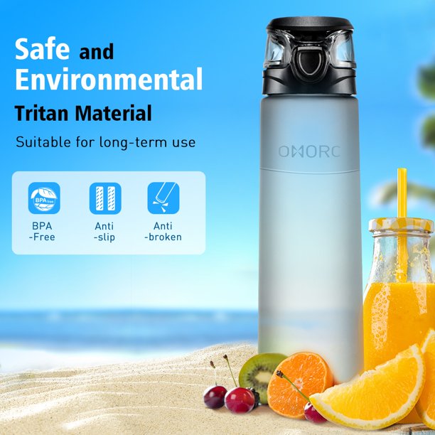 Omorc Plastic Sports Water Bottle, 32oz, FOB KS