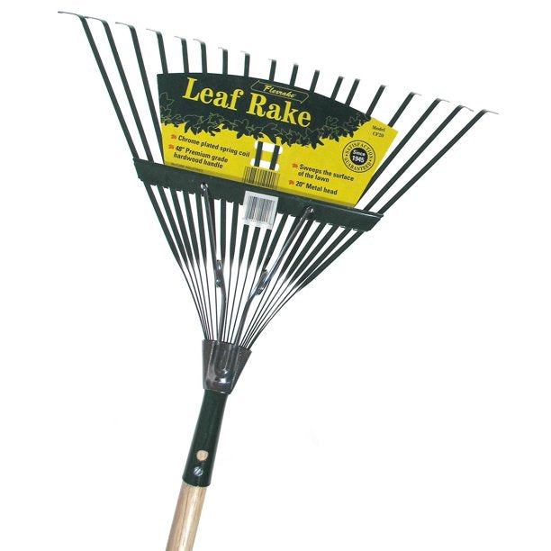 Flexrake CF20 Spring Rake 20-Inch Metal Head with 48-Inch Wood Handle, FOB KS