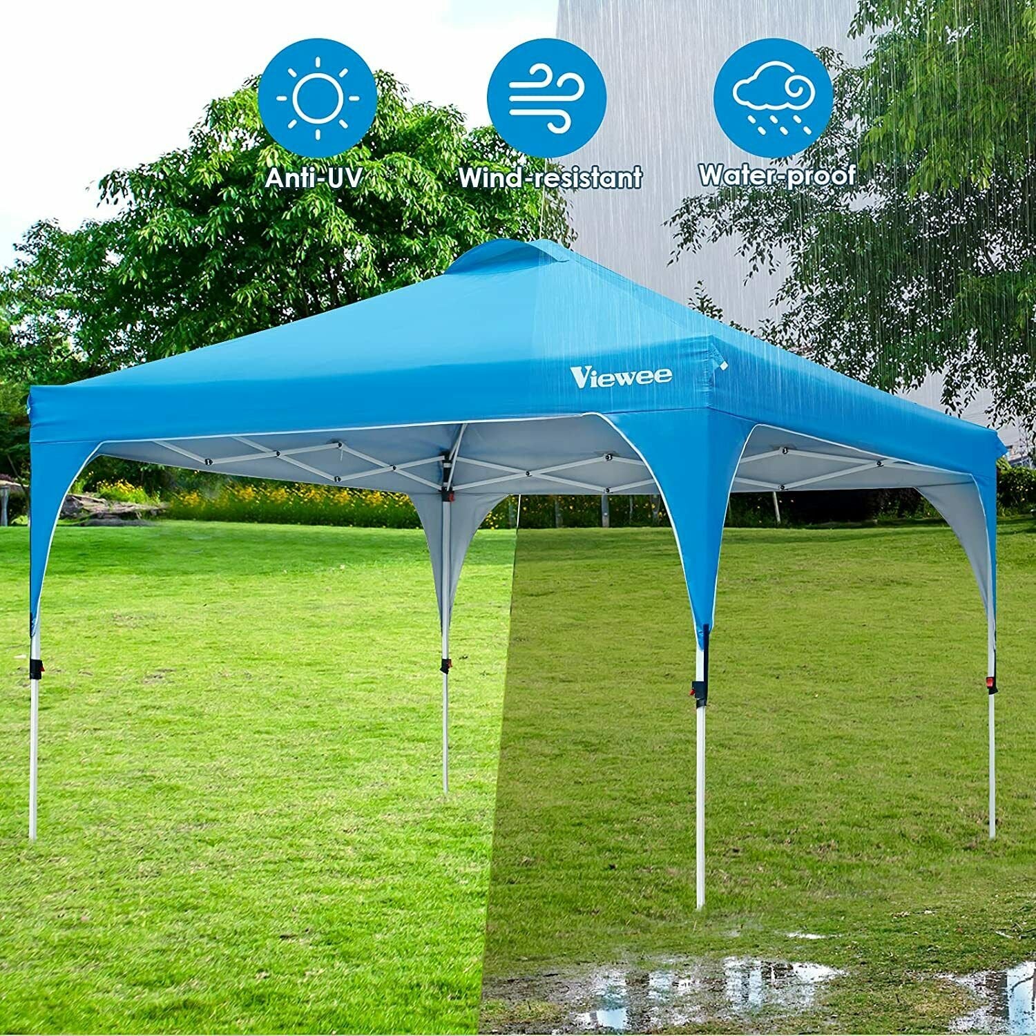 Viewee Outdoor Portable Anti-UV Waterproof 10' X 10' Instant Canopy Tent W/ Bag