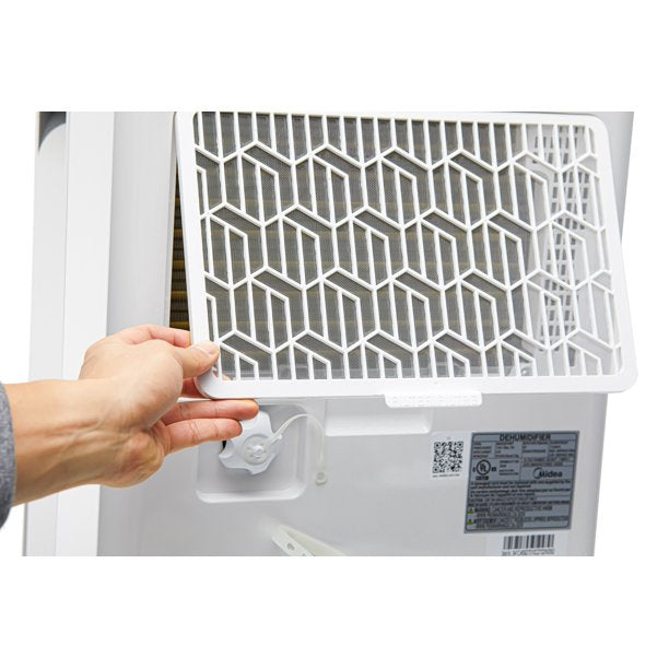 Midea EnergyStar 22-Pint Smart Dehumidifer, White, Factory Refurbished, FOB KS