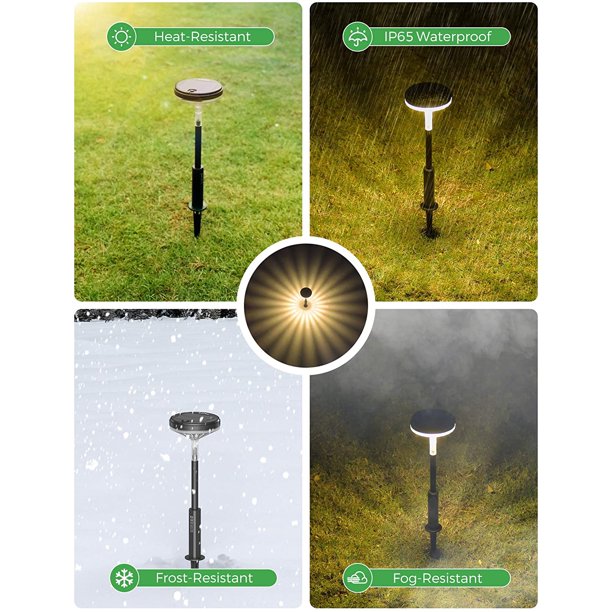 Litom Solar Pathway Lights, 4 Pack, FOB KS