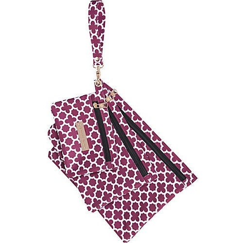 Jenni Chan Aria Broadway Clutch 3-Piece Set, Cranberry, Green or Grey