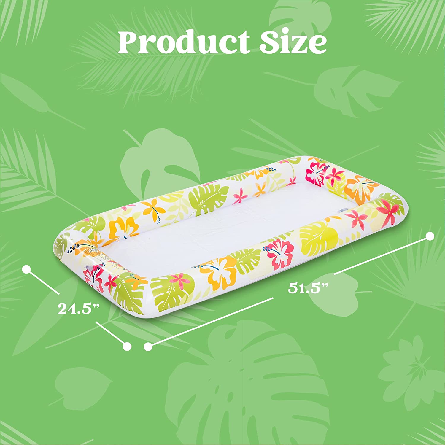 JOYIN 2 Pack Inflatable Serving Bars with Drain Plug, Tropical Inflatable Cooler Ice Buffet Salad Serving Trays Drink Holder for Indoor Outdoor Beach Luau Party, Picnic, and Pool Party, Yellow